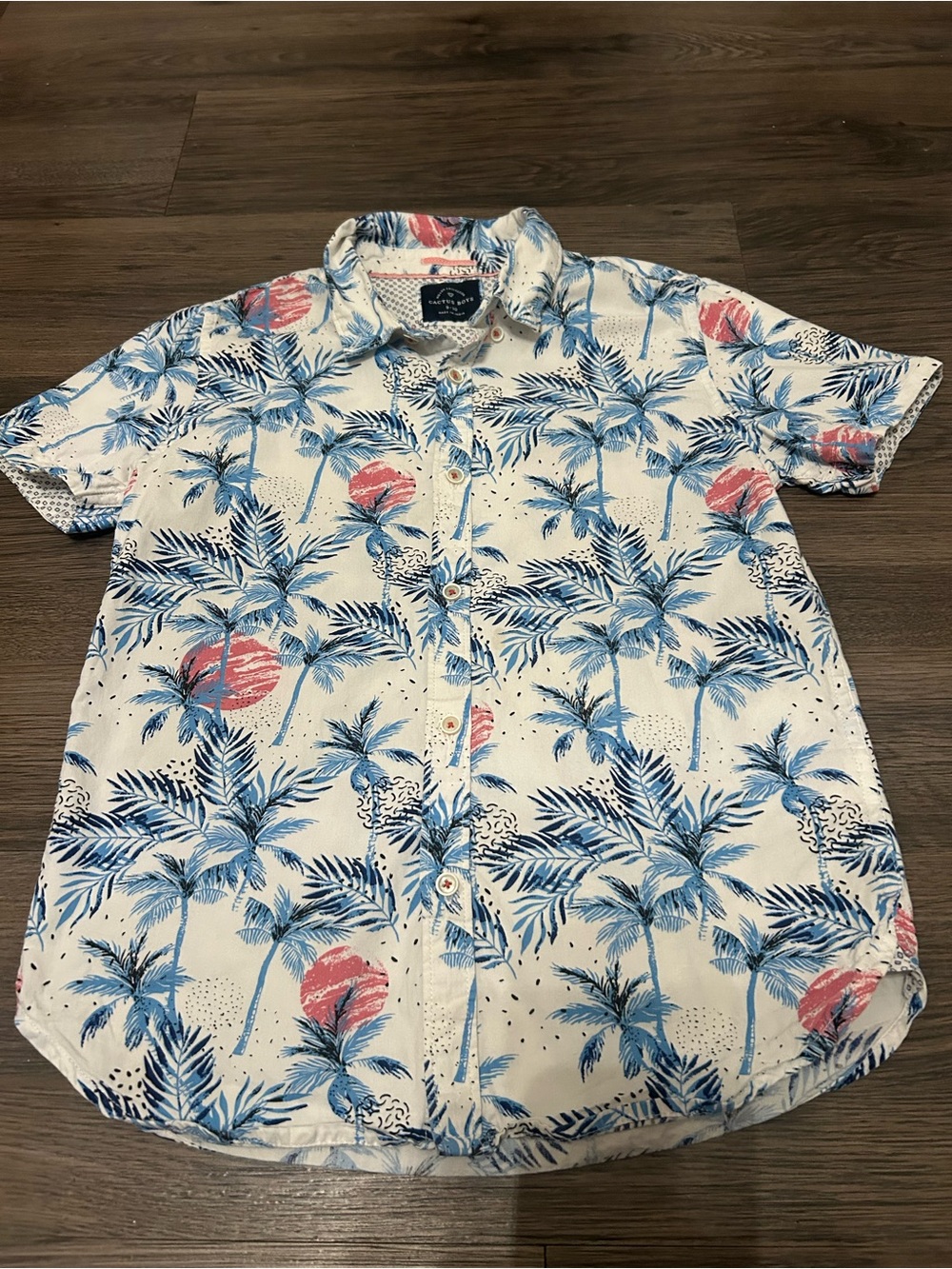 3/$12 Cactus Boys Hawaiian Shirt Size 9/10